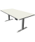 Sitz-Steh-Schreibtisch Move 3 Premium, elektrisch höhenverstellbar, 72-121cm (H), 200x100cm (BxT), rechteckig, weiß / silber