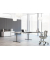 Sitz-Steh-Schreibtisch Move 3 Premium, elektrisch höhenverstellbar, 72-121cm (H), 200x100cm (BxT), rechteckig, weiß / silber