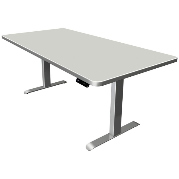 4044917437814 - Sitz-Steh-Schreibtisch Move 3 Premium 10331811 elektrisch höhenverstellbar 72-121cm (H) 200cmx100cm (BxT) rechteckig lichtgr