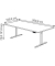 Sitz-Steh-Schreibtisch Move 3 Premium, elektrisch höhenverstellbar, 72-121cm (H), 200x100cm (BxT), rechteckig, lichtgrau / silbe