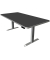 Sitz-Steh-Schreibtisch Move 3 Premium, elektrisch höhenverstellbar, 72-121cm (H), 200x100cm (BxT), rechteckig, anthrazit / silbe