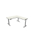 Sitz-Steh-Schreibtisch Move 3 Premium, elektrisch höhenverstellbar, 72-121cm (H), 160x180cm (BxT), L-Form, weiß / silber