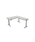 Sitz-Steh-Schreibtisch Move 3 Premium, elektrisch höhenverstellbar, 72-121cm (H), 160x180cm (BxT), L-Form, lichtgrau / silber