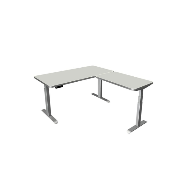 4044917437845 - Sitz-Steh-Schreibtisch Move 3 Premium 10332111 elektrisch höhenverstellbar 72-121cm (H) 160cmx180cm (BxT) L-Form lichtgrau  