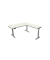Sitz-Steh-Schreibtisch Move 3 Premium, elektrisch höhenverstellbar, 72-121cm (H), 180x180cm (BxT), L-Form, weiß / silber