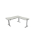 Sitz-Steh-Schreibtisch Move 3 Premium, elektrisch höhenverstellbar, 72-121cm (H), 180x180cm (BxT), L-Form, lichtgrau / silber