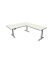 Sitz-Steh-Schreibtisch Move 3 Premium, elektrisch höhenverstellbar, 72-121cm (H), 200x220cm (BxT), L-Form, weiß / silber