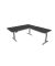 Sitz-Steh-Schreibtisch Move 3 Premium, elektrisch höhenverstellbar, 72-121cm (H), 200x220cm (BxT), L-Form, anthrazit / silber