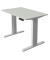 Sitz-Steh-Schreibtisch Move 3, elektrisch höhenverstellbar, 72-120cm (H), 100x60cm (BxT), rechteckig, lichtgrau / silber
