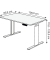Sitz-Steh-Schreibtisch Move 3, elektrisch höhenverstellbar, 72-120cm (H), 100x60cm (BxT), rechteckig, ahorn / silber