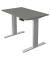 Sitz-Steh-Schreibtisch Move 3 tube, elektrisch h&ouml;henverstellbar, 72-120cm (H), 100x60cm (BxT), rechteckig, graphit / silber