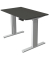 Sitz-Steh-Schreibtisch Move 3, elektrisch höhenverstellbar, 72-120cm (H), 100x60cm (BxT), rechteckig, anthrazit / silber