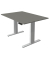 Sitz-Steh-Schreibtisch Move 3 tube, elektrisch h&ouml;henverstellbar, 72-120cm (H), 120x80cm (BxT), rechteckig, graphit / silber