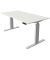 Sitz-Steh-Schreibtisch Move 3 tube, elektrisch h&ouml;henverstellbar, 72-120cm (H), 160x80cm (BxT), rechteckig, wei&szlig; / silber