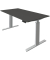 Sitz-Steh-Schreibtisch Move 3, elektrisch höhenverstellbar, 72-120cm (H), 160x80cm (BxT), rechteckig, anthrazit / silber