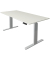 Sitz-Steh-Schreibtisch Move 3 tube, elektrisch h&ouml;henverstellbar, 72-120cm (H), 180x80cm (BxT), rechteckig, wei&szlig; / silber