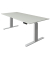 Sitz-Steh-Schreibtisch Move 3, elektrisch höhenverstellbar, 72-120cm (H), 180x80cm (BxT), rechteckig, lichtgrau / silber