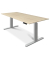 Sitz-Steh-Schreibtisch Move 3, elektrisch höhenverstellbar, 72-120cm (H), 180x80cm (BxT), rechteckig, ahorn / silber