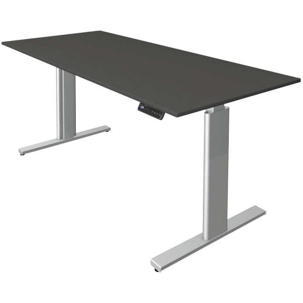 4044917438828 - Sitz-Steh-Schreibtisch Move 3 10233413 elektrisch höhenverstellbar 72-120cm (H) 180cmx80cm (BxT) rechteckig anthrazit   Silb