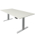 Sitz-Steh-Schreibtisch Move 3, elektrisch höhenverstellbar, 72-120cm (H), 200x100cm (BxT), rechteckig, weiß / silber