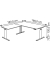 Sitz-Steh-Schreibtisch Move 3 tube, elektrisch h&ouml;henverstellbar, 72-120cm (H), 180x80cm (BxT), L-Form, lichtgrau / silber