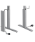 Sitz-Steh-Schreibtisch Move 3, elektrisch höhenverstellbar, 72-120cm (H), 200x100cm (BxT), L-Form, ahorn / silber