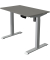 Sitz-Steh-Schreibtisch Move 1, elektrisch höhenverstellbar, 74-123cm (H), 100x60cm (BxT), rechteckig, graphit / silber