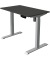Sitz-Steh-Schreibtisch Move 1, elektrisch höhenverstellbar, 74-123cm (H), 100x60cm (BxT), rechteckig, anthrazit / silber