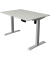 Sitz-Steh-Schreibtisch Move 1, elektrisch höhenverstellbar, 74-123cm (H), 120x80cm (BxT), rechteckig, lichtgrau / silber