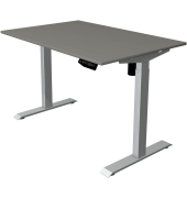 Sitz-Steh-Schreibtisch Move 1, elektrisch höhenverstellbar, 74-123cm (H), 120x80cm (BxT), rechteckig, graphit / silber