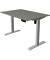Sitz-Steh-Schreibtisch Move 1, elektrisch höhenverstellbar, 74-123cm (H), 120x80cm (BxT), rechteckig, graphit / silber