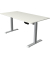 Sitz-Steh-Schreibtisch Move 1, elektrisch höhenverstellbar, 74-123cm (H), 160x80cm (BxT), rechteckig, weiß / silber