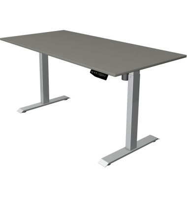 Sitz-Steh-Schreibtisch Move 1, elektrisch höhenverstellbar, 74-123cm (H), 160x80cm (BxT), rechteckig, graphit / silber