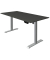 Sitz-Steh-Schreibtisch Move 1, elektrisch höhenverstellbar, 74-123cm (H), 160x80cm (BxT), rechteckig, anthrazit / silber