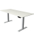 Sitz-Steh-Schreibtisch Move 1, elektrisch höhenverstellbar, 74-123cm (H), 180x80cm (BxT), rechteckig, weiß / silber