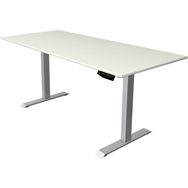 4044917439139 - Move 1 Elektrisch Höhenverstellbar Sitz-Stehschreibtisch Rechteckig Weiß T-Fuß 1800 (B) x 800 (T) x 1230 (H) mm Melamin Stahl