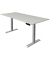 Sitz-Steh-Schreibtisch Move 1, elektrisch höhenverstellbar, 74-123cm (H), 180x80cm (BxT), rechteckig, lichtgrau / silber