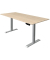 Sitz-Steh-Schreibtisch Move 1, elektrisch höhenverstellbar, 74-123cm (H), 180x80cm (BxT), rechteckig, ahorn / silber