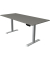 Sitz-Steh-Schreibtisch Move 1, elektrisch höhenverstellbar, 74-123cm (H), 180x80cm (BxT), rechteckig, graphit / silber