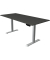 Sitz-Steh-Schreibtisch Move 1, elektrisch höhenverstellbar, 74-123cm (H), 180x80cm (BxT), rechteckig, anthrazit / silber