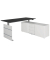 Sitz-Steh-Schreibtischkombination Move 3, elektrisch h&ouml;henverstellbar 72-120cm (H), 180x80cm (BxT), rechteckig, anthrazit / silb
