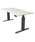 Sitz-Steh-Schreibtisch Move 3 elegant, elektrisch höhenverstellbar, 72-120cm (H), 180x80cm (BxT), rechteckig, weiß / anthrazit
