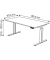Sitz-Steh-Schreibtisch Move 3 elegant, elektrisch höhenverstellbar, 72-120cm (H), 180x80cm (BxT), rechteckig, weiß / anthrazit