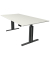 Sitz-Steh-Schreibtisch Move 3 elegant, elektrisch höhenverstellbar, 72-120cm (H), 200x100cm (BxT), rechteckig, weiß / anthrazit