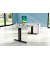 Sitz-Steh-Schreibtisch Move 3 elegant, elektrisch höhenverstellbar, 72-120cm (H), 200x100cm (BxT), rechteckig, weiß / anthrazit