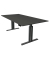 Sitz-Steh-Schreibtisch Move 3 elegant, elektrisch höhenverstellbar, 72-120cm (H), 200x100cm (BxT), rechteckig, anthrazit / anthr