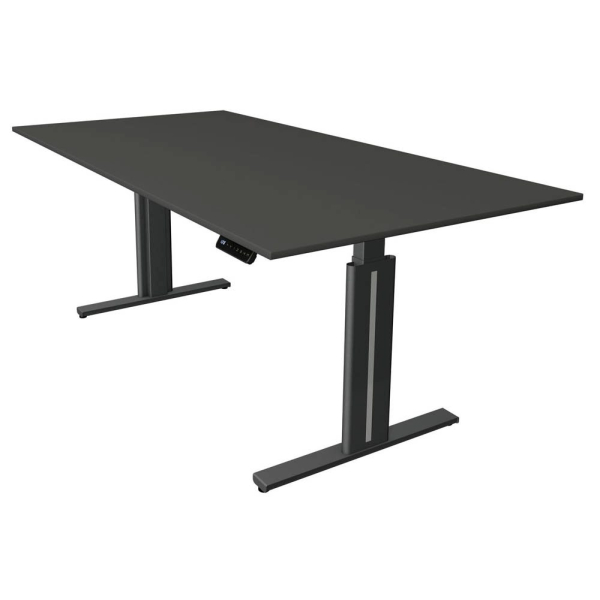 4044917439757 - Sitz-Steh-Schreibtisch Move 3 elegant 10324413 elektrisch höhenverstellbar 72-120cm (H) 200cmx100cm (BxT) rechteckig anthraz