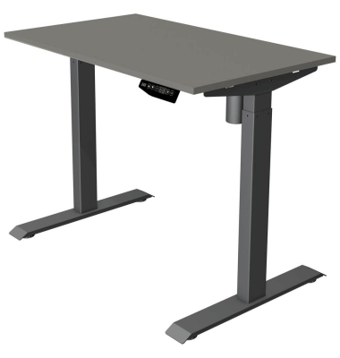 Sitz-Steh-Schreibtisch Move 1, elektrisch höhenverstellbar, 74-123cm (H), 100x60cm (BxT), rechteckig, graphit / anthrazit