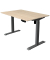 Sitz-Steh-Schreibtisch Move 1, elektrisch höhenverstellbar, 74-123cm (H), 120x80cm (BxT), rechteckig, ahorn / anthrazit