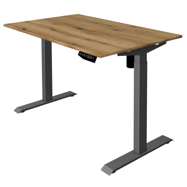 4044917440098 - Sitz-Steh-Schreibtisch Move 1 10180955 elektrisch höhenverstellbar 74-123cm (H) 120cmx80cm (BxT) rechteckig eiche   anthrazi